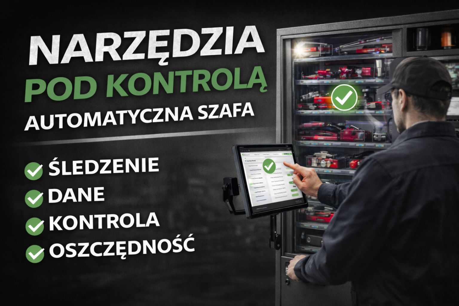 Automatyczna szafa narzędziowa Signalo – kontrola dostępu do narzędzi i rejestracja pobrań na produkcji