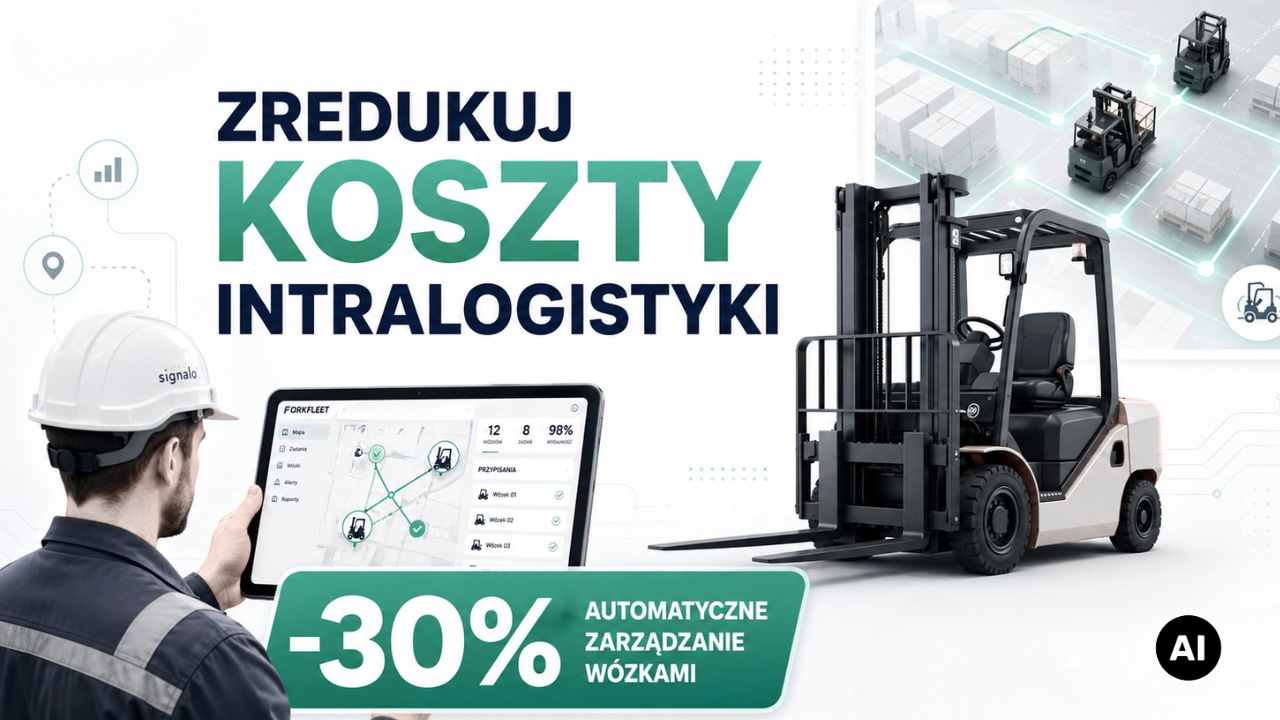 Forkfleet – automatyczne zarządzanie wózkami widłowymi i transportem wewnętrznym w fabryce